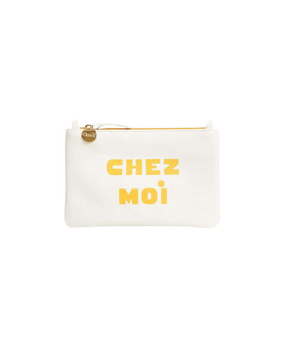 Clare V. Chez Moi Wallet Clutch in Cream – Serafina