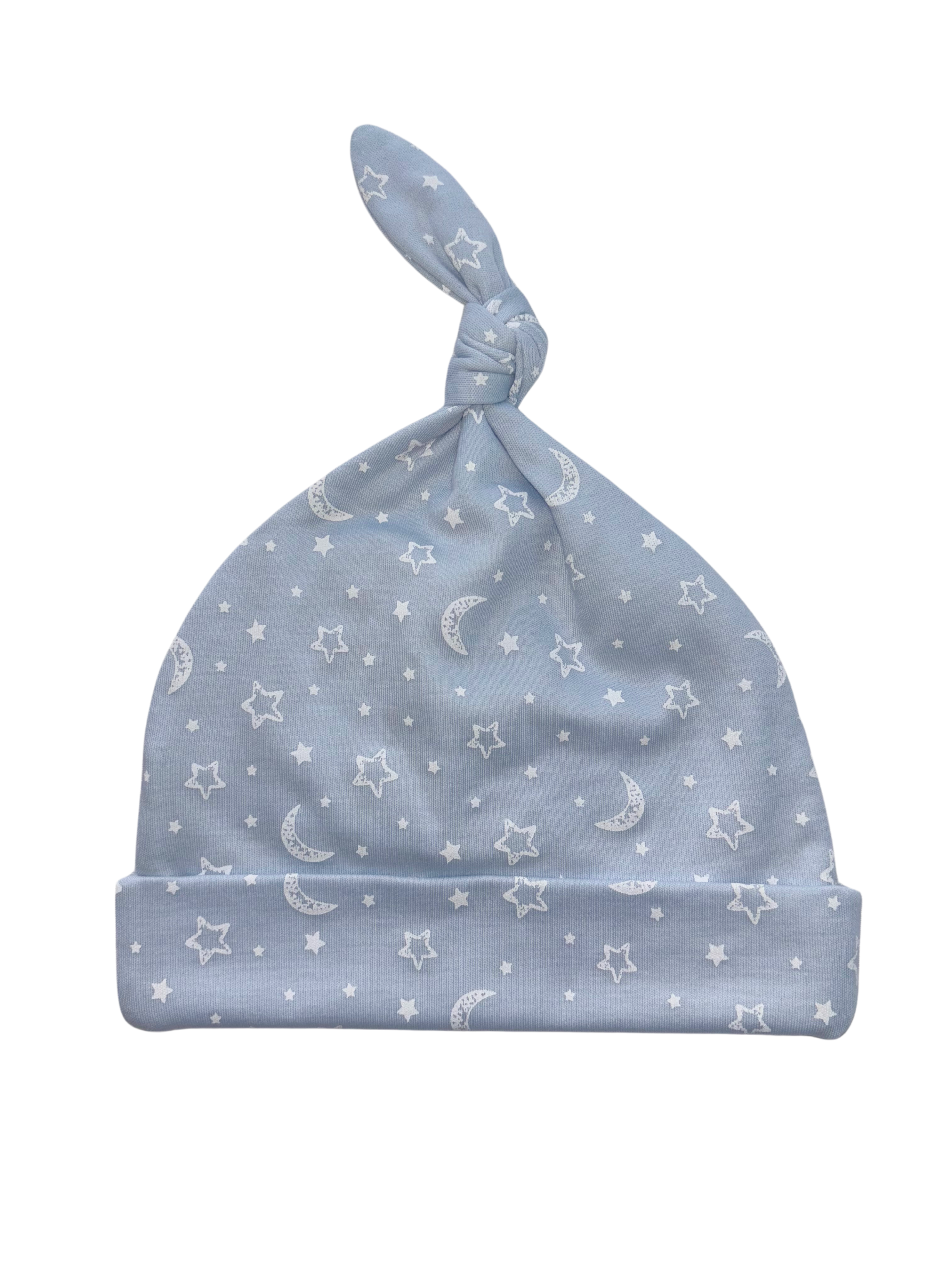 CHILDREN'S APPAREL Baby Hat in Crescent Moon Blue Kissy Kissy