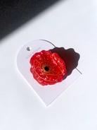 ACCESSORIES Red Poppy Claw Clip Solar Eclipse