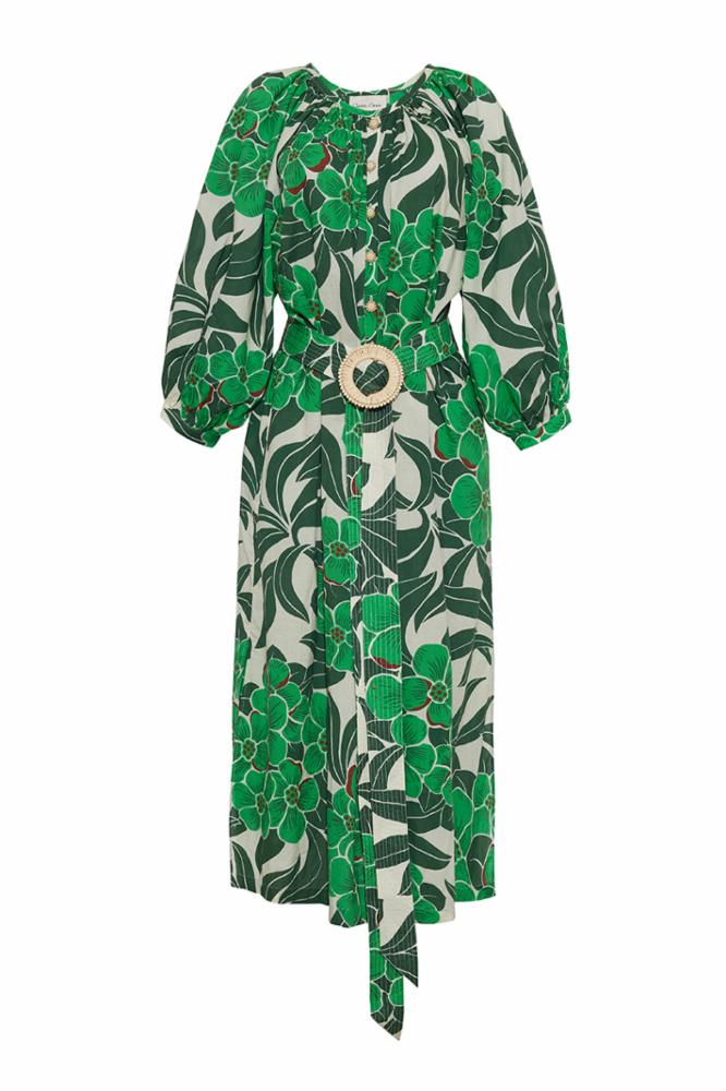 DRESSES/JUMPSUITS Simone Dress in Palm Beach Green Cara Cara