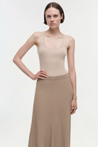 SKIRTS Chiara Midi Skirt in Oat Simkhai