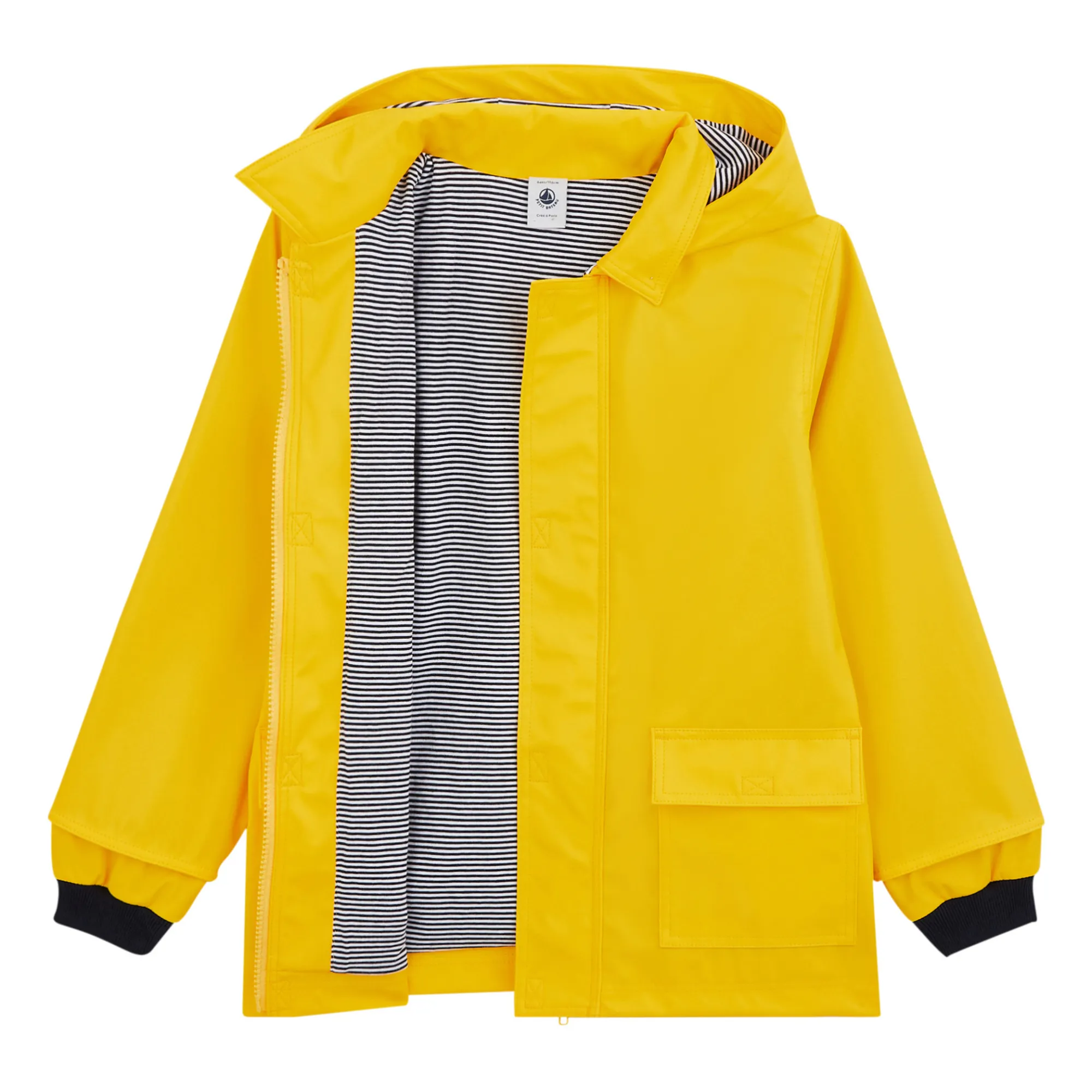 CHILDREN'S APPAREL Kids Hooded Rain Jacket in Yellow Petit Bateau