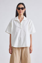 BLOUSES/SHIRTS/TOPS EASY POP-OVER HENLEY TOP Apiece Apart