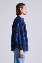 BLOUSES/SHIRTS/TOPS Oro Top in Indigo Trellis Apiece Apart