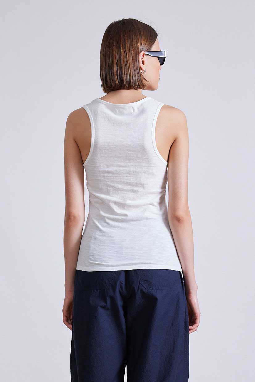 TEES/TANKS SAVINA RAZOR TANK IN CREAM Apiece Apart