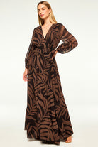 DRESSES/JUMPSUITS Gia Dress in Dark Palm Frond Misa