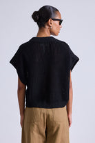 BLOUSES/SHIRTS/TOPS Olivia Linen Vest in Black Apiece Apart