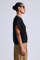 BLOUSES/SHIRTS/TOPS Olivia Linen Vest in Black Apiece Apart