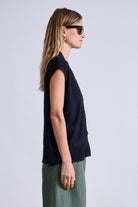 BLOUSES/SHIRTS/TOPS Bardi Drippy Vest in Black Apiece Apart