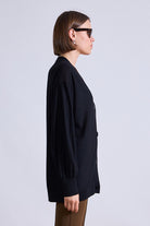 SWEATERS Drippy Tissue Cardigan in Black Apiece Apart