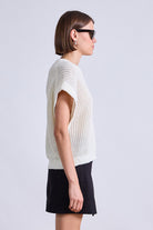 BLOUSES/SHIRTS/TOPS Oliva Linen Vest in Cream Apiece Apart