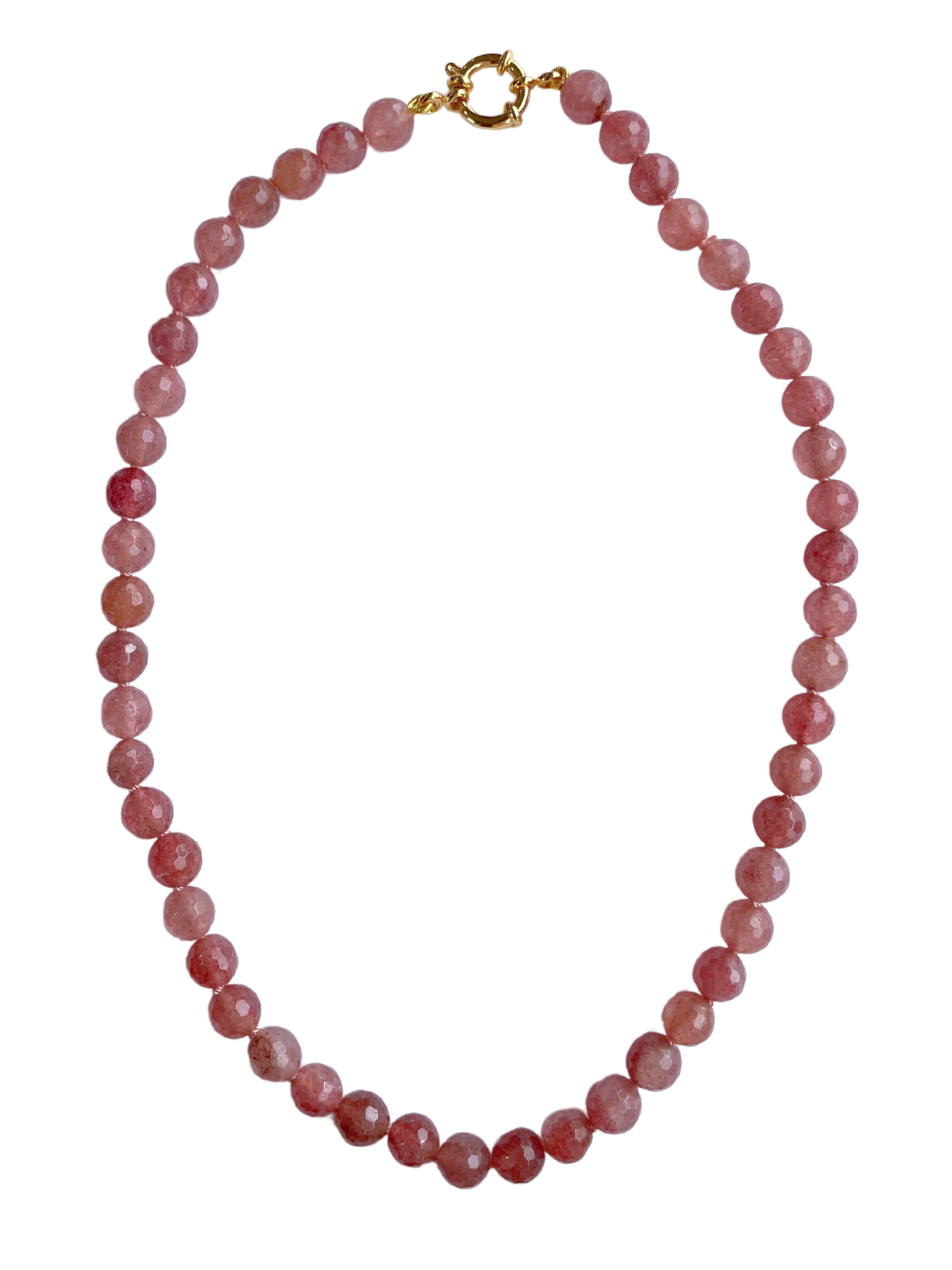 JEWELRY Rose Quartz Beaded Necklace Teressa Shepherd