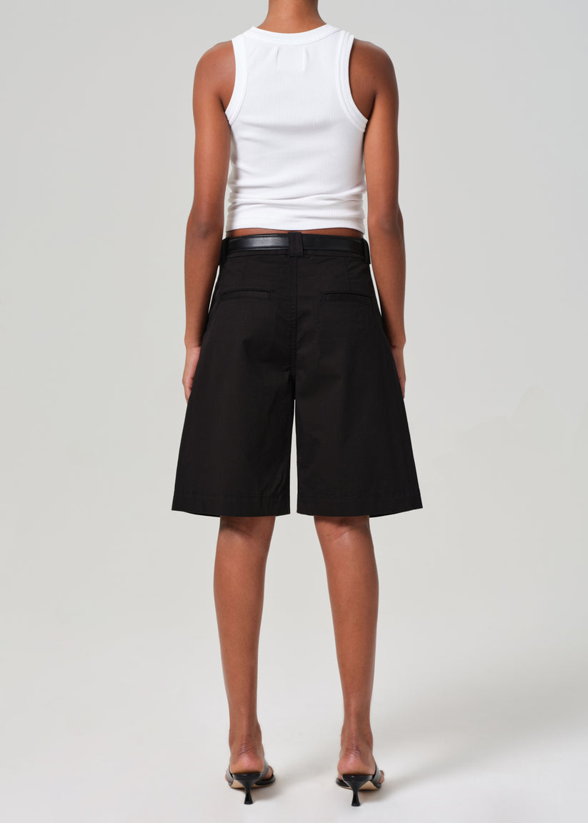 PANTS/SHORTS Cara Pleated Short in Black Citizens of Humanity