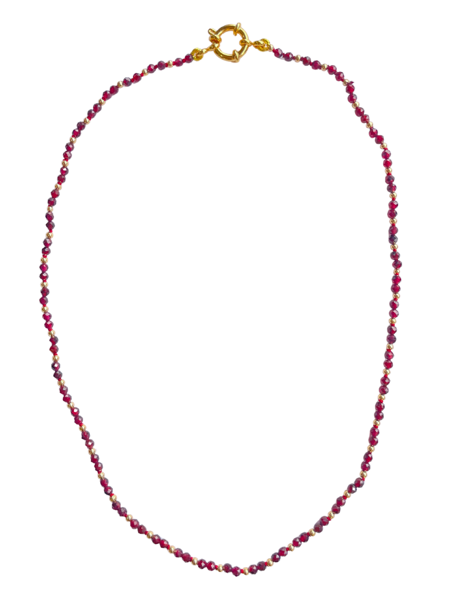 FASHION JEWELRY Small Garnet Beaded Necklace Teressa Shepherd