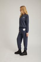 LOUNGE HEART SWEATPANTS IN NAVY SPRWMN