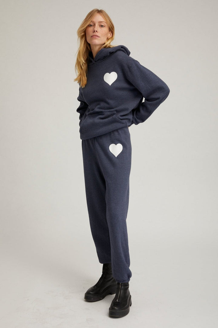 LOUNGE Heart Hoodie in Navy SPRWMN