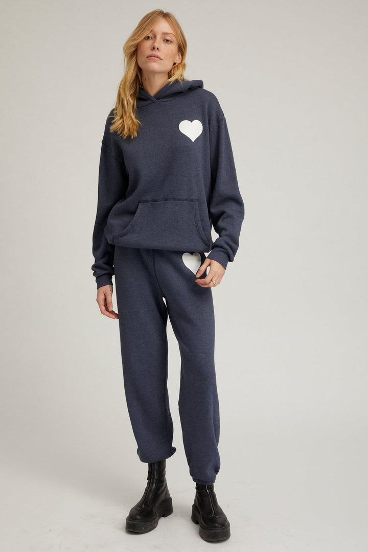 LOUNGE Heart Hoodie in Navy SPRWMN