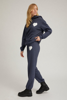 LOUNGE Heart Hoodie in Navy SPRWMN