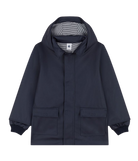 CHILDREN'S APPAREL Kids Hooded Rain Jacket in Navy Petit Bateau