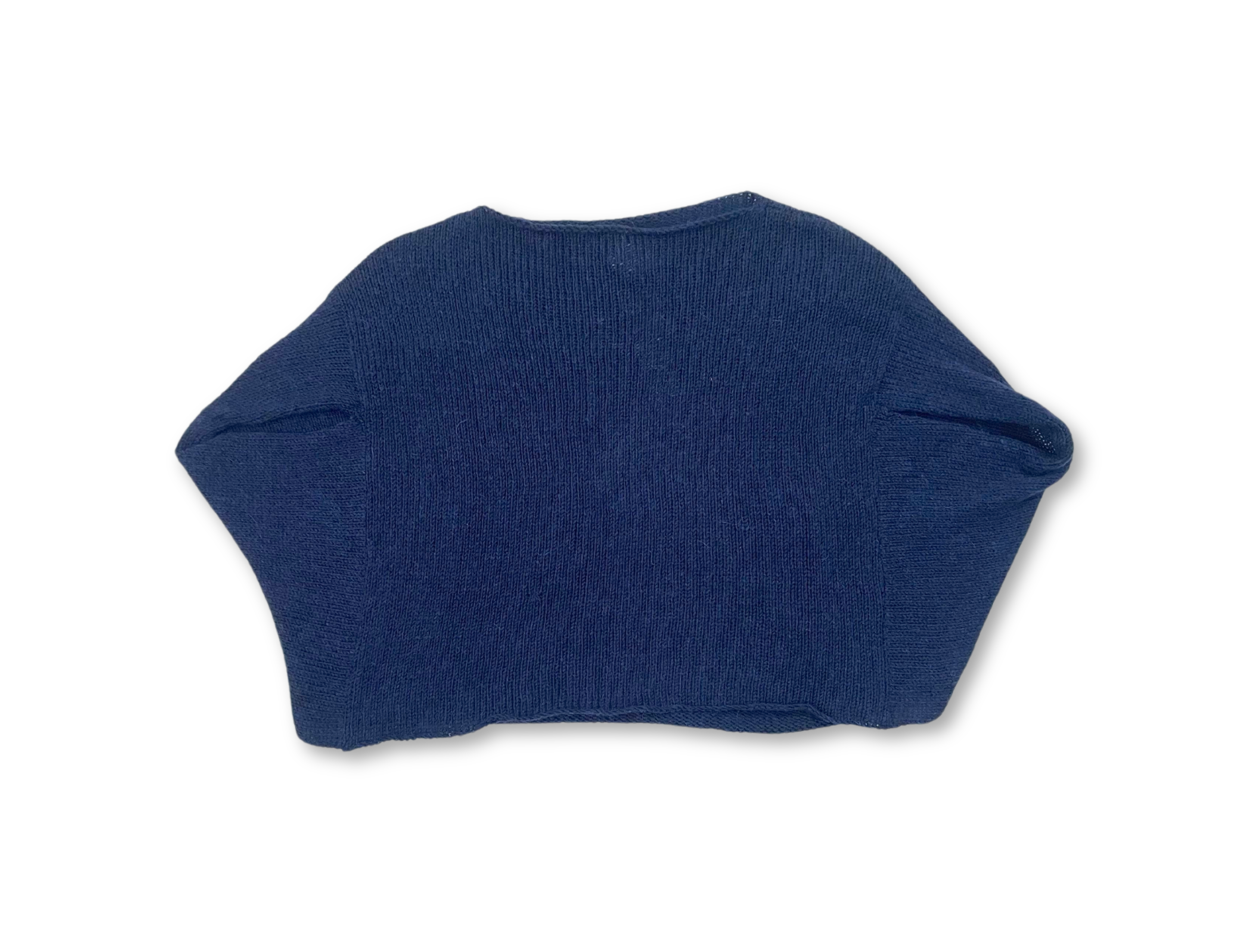 SWEATERS Cotton Sweater in Navy Louiza Babouryan