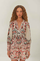 DRESSES/JUMPSUITS Cashew Mandala Mini Dress in White Farm Rio