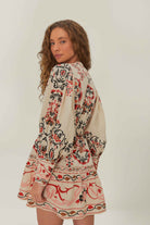 DRESSES/JUMPSUITS Cashew Mandala Mini Dress in White Farm Rio