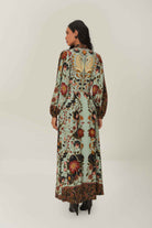 DRESSES/JUMPSUITS Flowing Beauty Maxi Dress in Teal Blue Farm Rio