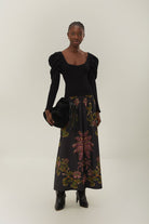 SKIRTS Ravenala Midi Skirt in Black Farm Rio