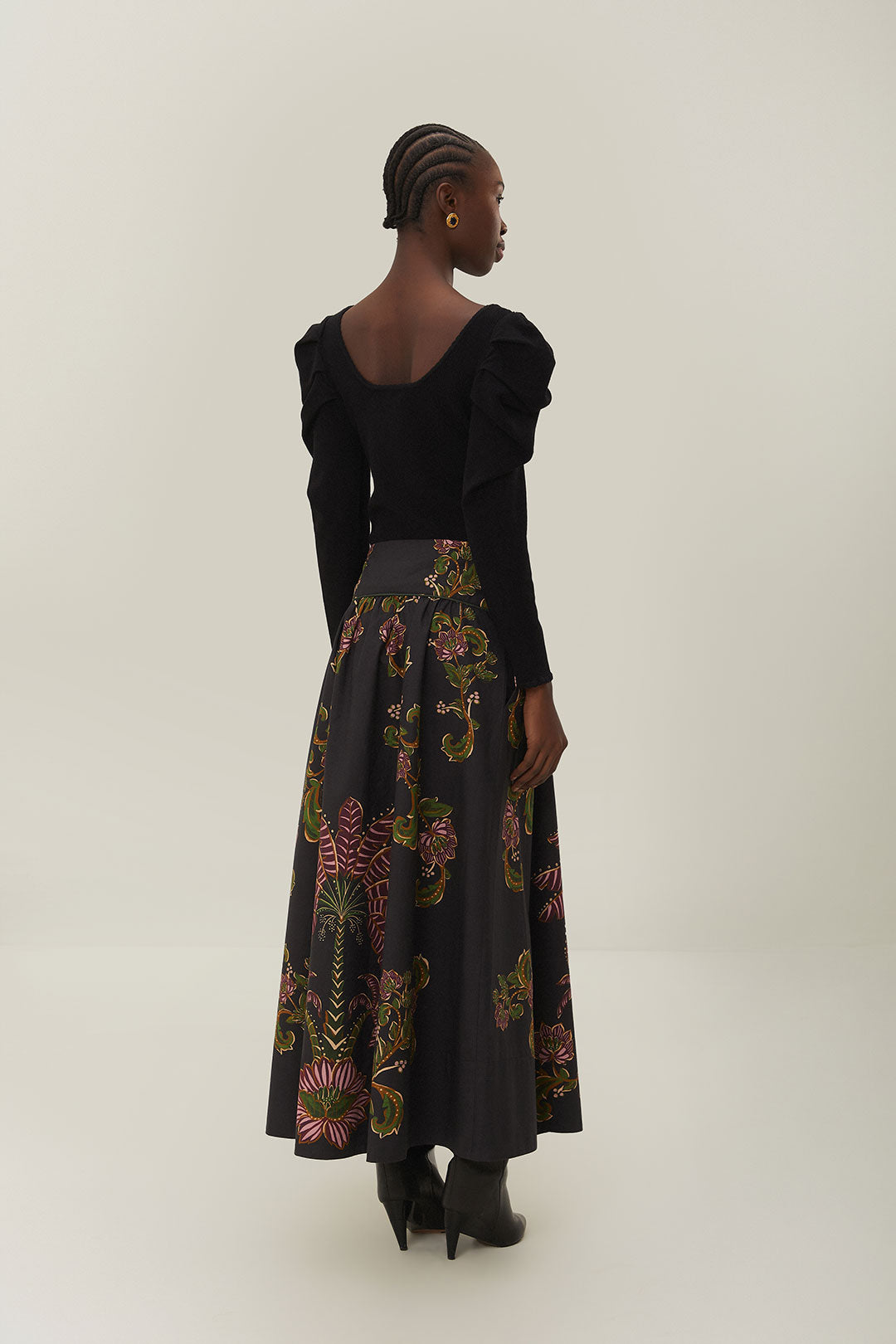 SKIRTS Ravenala Midi Skirt in Black Farm Rio