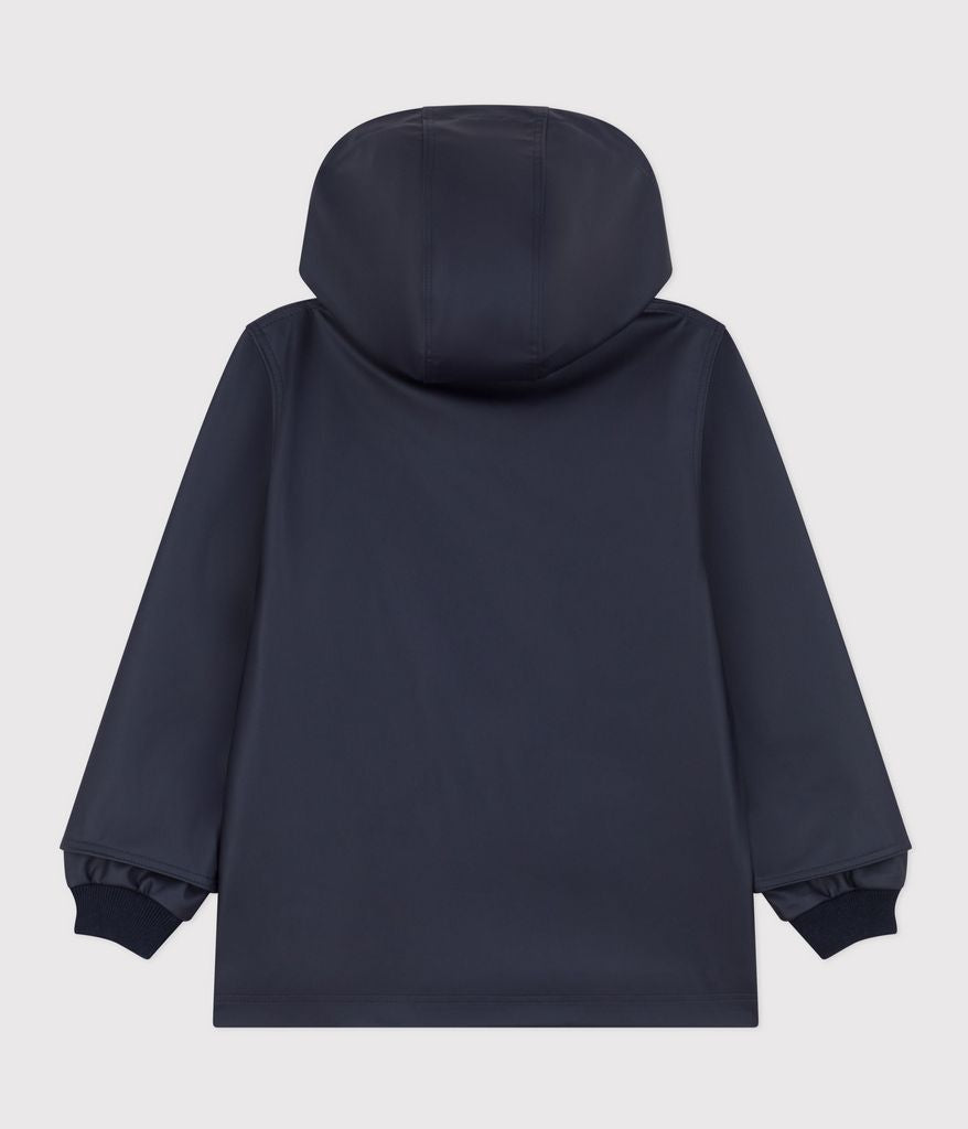 CHILDREN'S APPAREL Kids Hooded Rain Jacket in Navy Petit Bateau