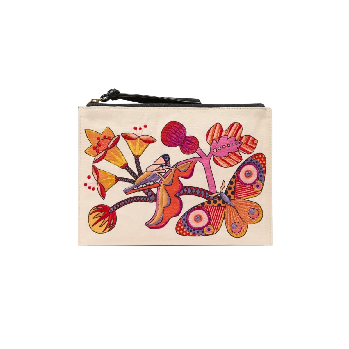 HANDBAGS BOTANIQUE EMBROIDERED POUCH Inoui Editions