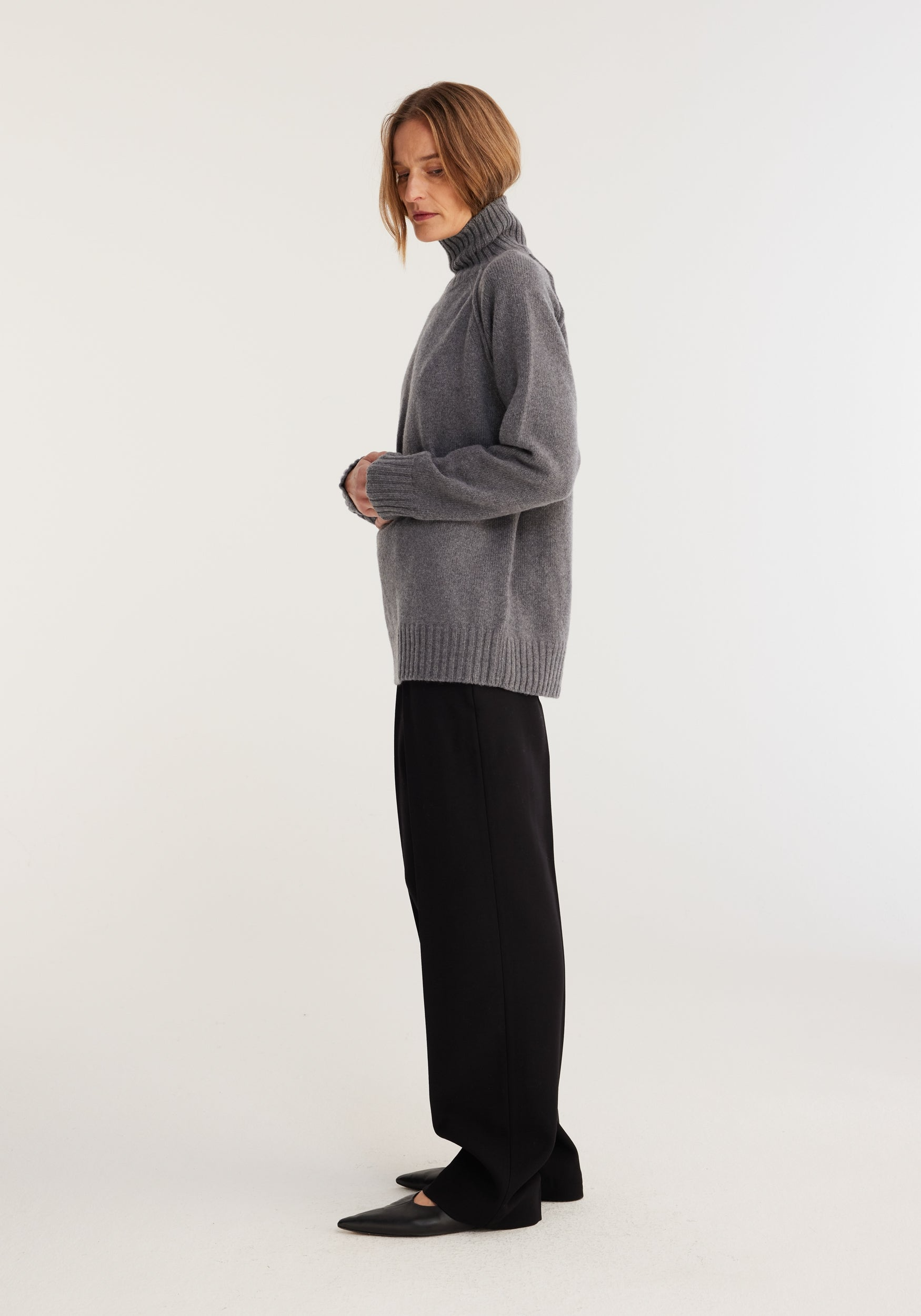 SWEATERS WOOL CASHMERE TURTLENECK ROHE