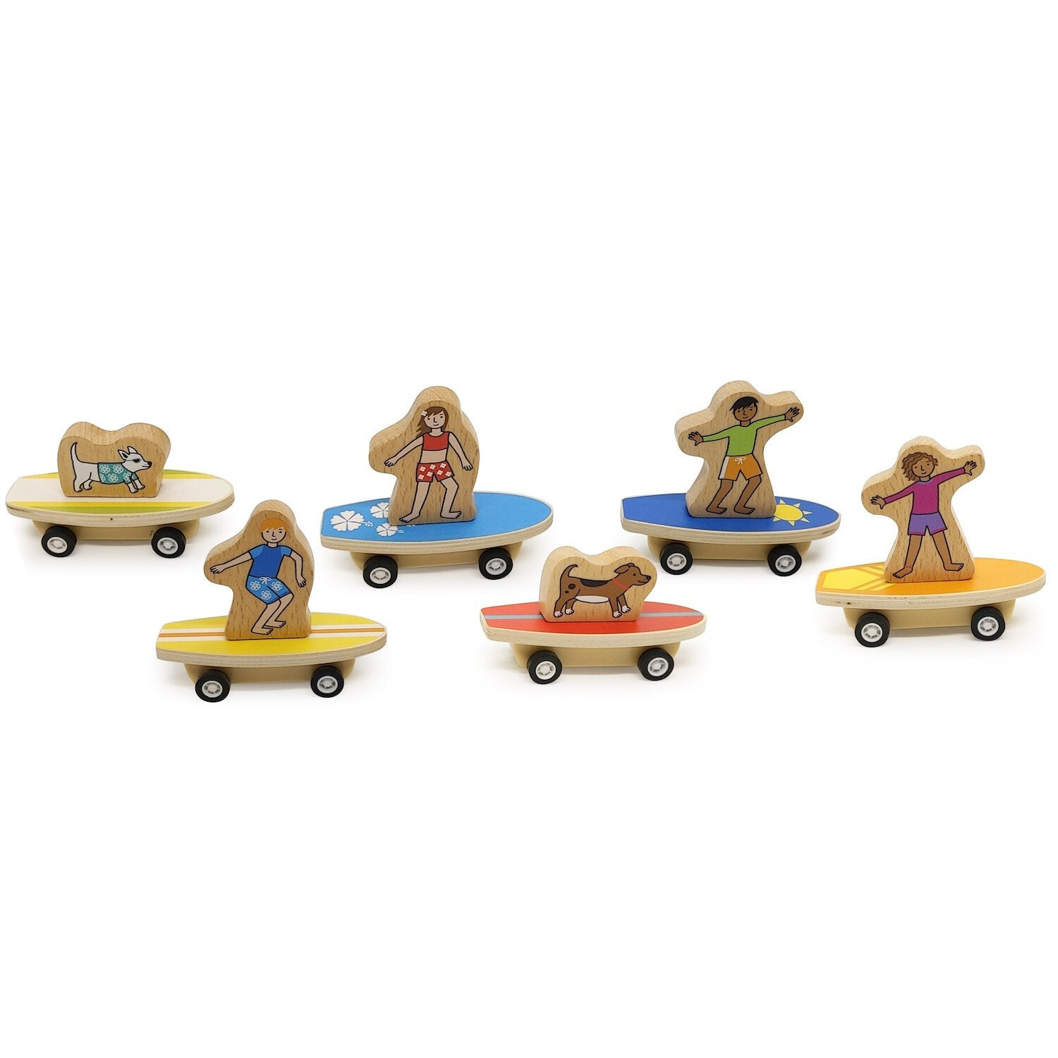 CHILDREN'S PLAY SURFER KID&DOG PULL BACK TOY JACK RABBIT CREATIONS, INC