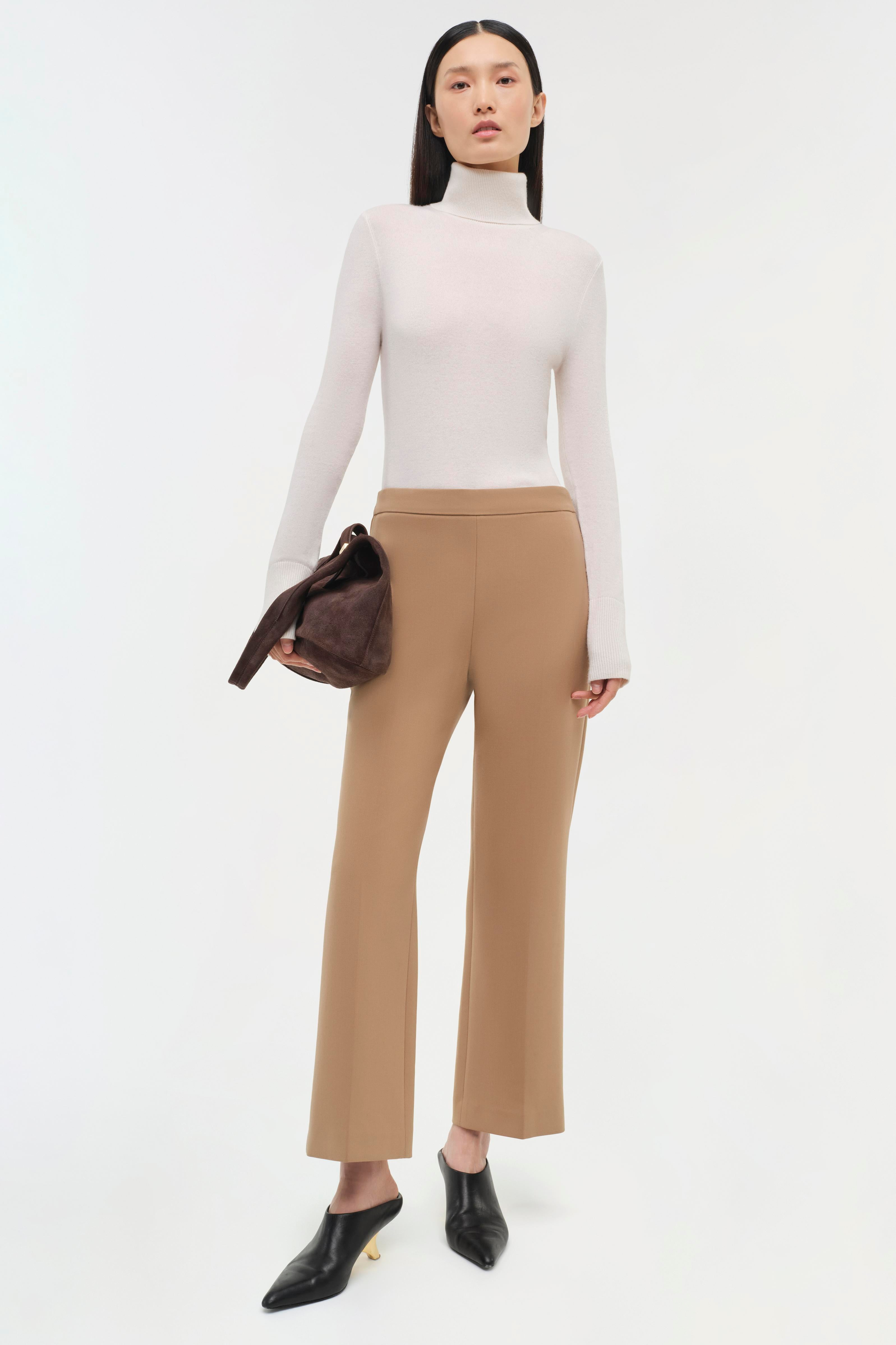 PANTS/SHORTS MACKENZIE STRAIGHT LEG PANT IN CAMEL Simkhai