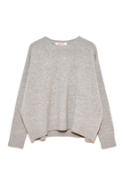 SWEATERS Wide Pullover in Grey Melange Organic by John Patrick