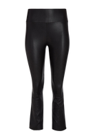 Pants SPRWMN Cropped Flare Leather Leggings in Black Sprwmn