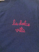 SWEATERS "La Dolce Vita" Cardigan in Navy Lingua Franca NYC