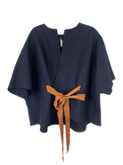 COATS/JACKET Swing Jacket in Navy Louiza Babouryan