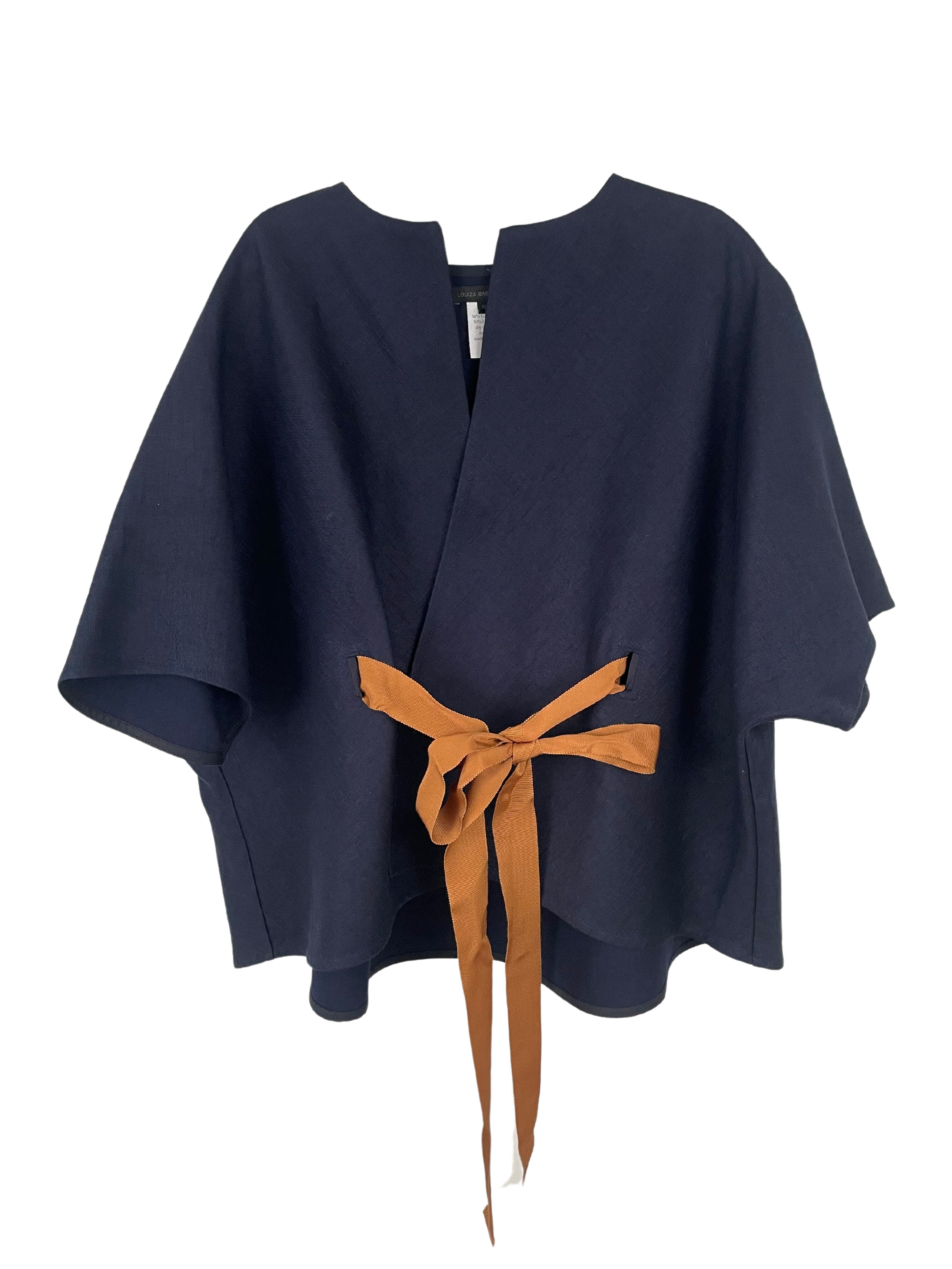 COATS/JACKET Swing Jacket in Navy Louiza Babouryan