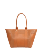 Handbags Clare V. Perforated Le Box Tote in Cuoio Clare V.