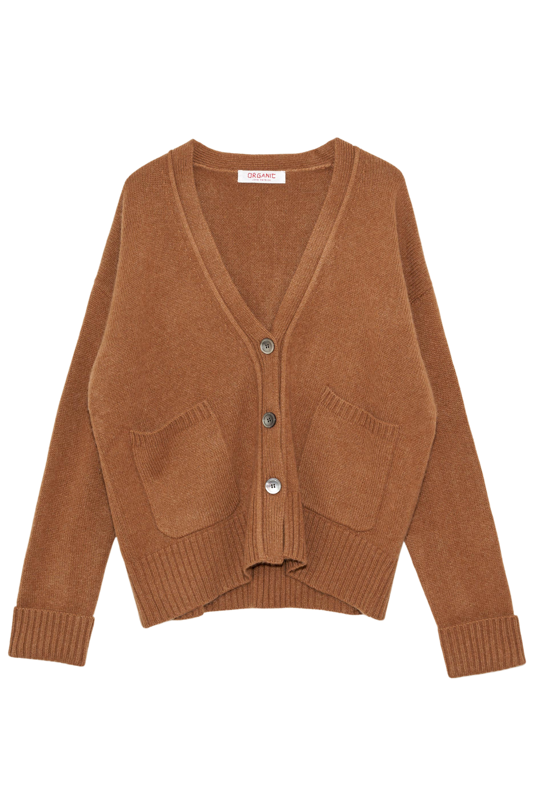 SWEATERS TWO POCKET CARDIGAN IN VICUNA Organic by John Patrick