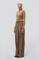 Pants Simkhai Julietta Wide Leg Trouser in Teak Simkhai