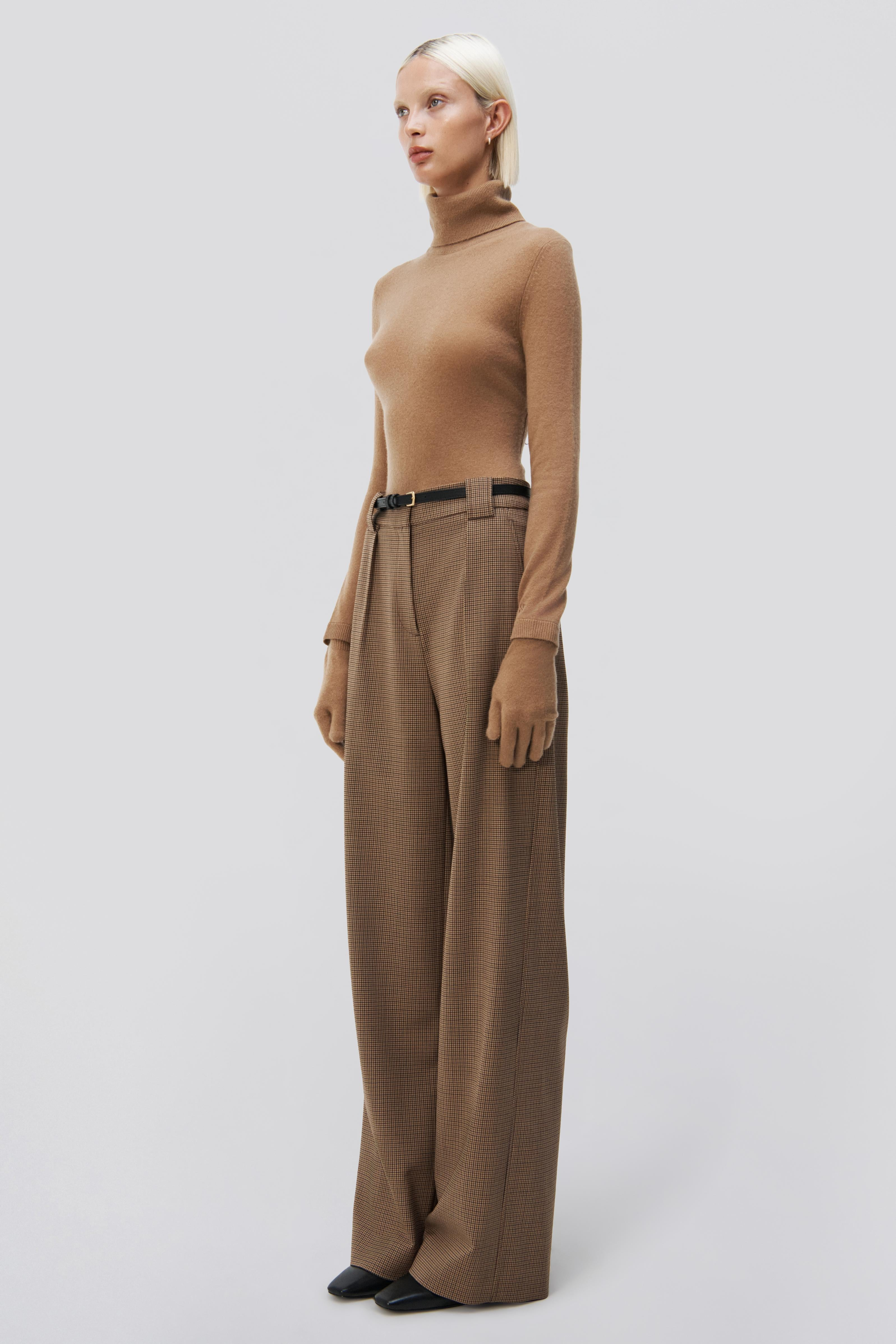 Pants Simkhai Julietta Wide Leg Trouser in Teak Simkhai