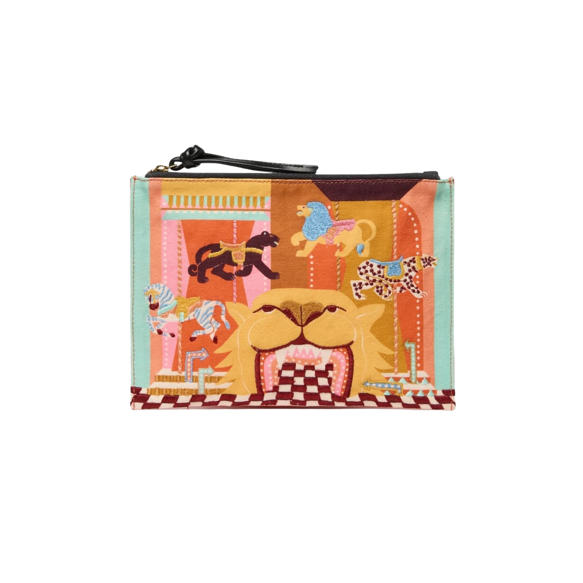 HANDBAGS Rollercoaster Embroided Pouch in Pastel Inoui Editions