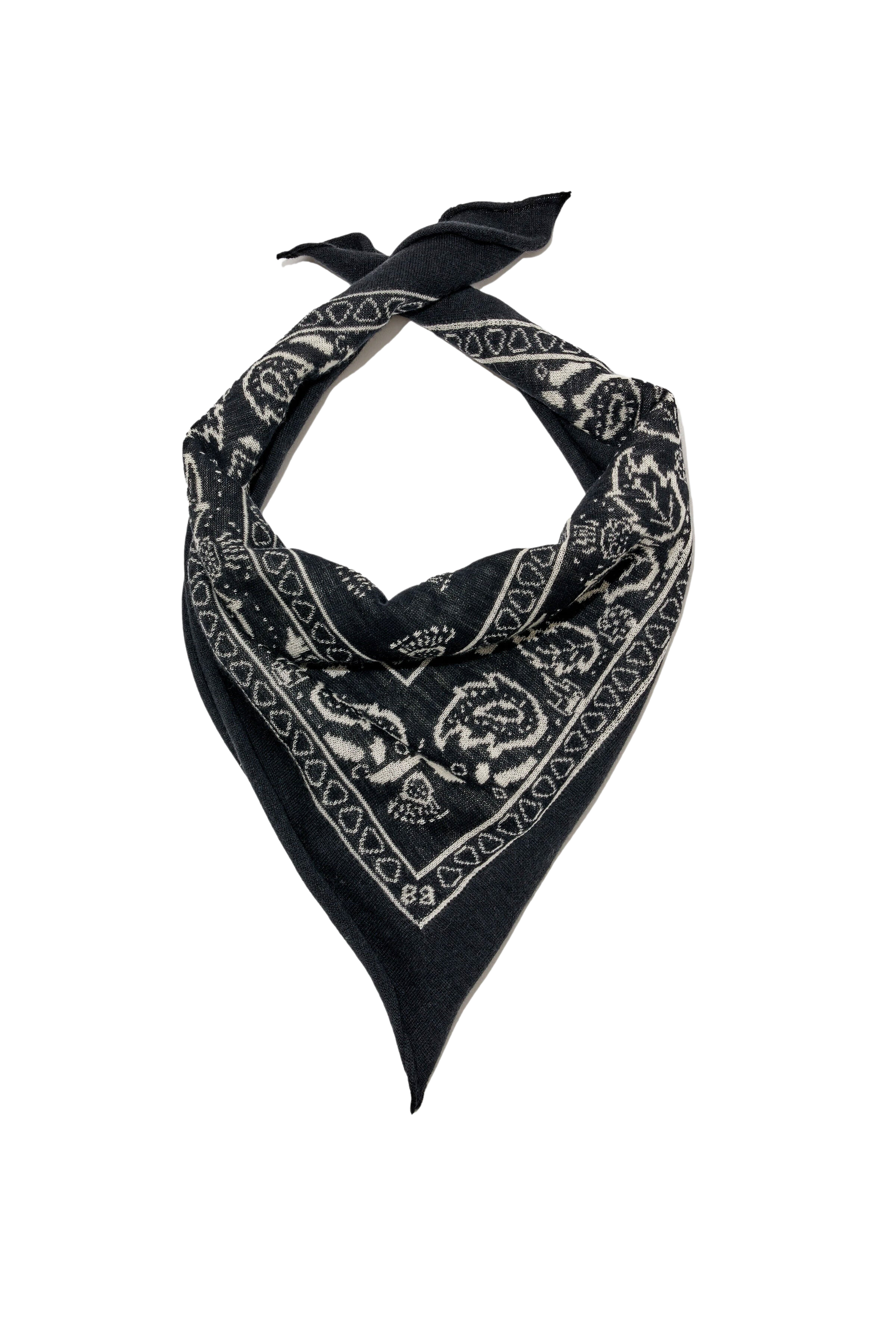 Scarves Organic by John Patrick Cashmere Bandana in Black Organic by John Patrick