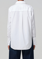 BLOUSES/SHIRTS/TOPS Ruffle Tuxedo Shirt in White Citizens of Humanity