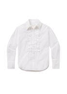 BLOUSES/SHIRTS/TOPS Ruffle Tuxedo Shirt in White Citizens of Humanity