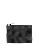 HANDBAGS TS-FLAT CLUTCH W/TABS IN BLACK RATTAN Clare V.