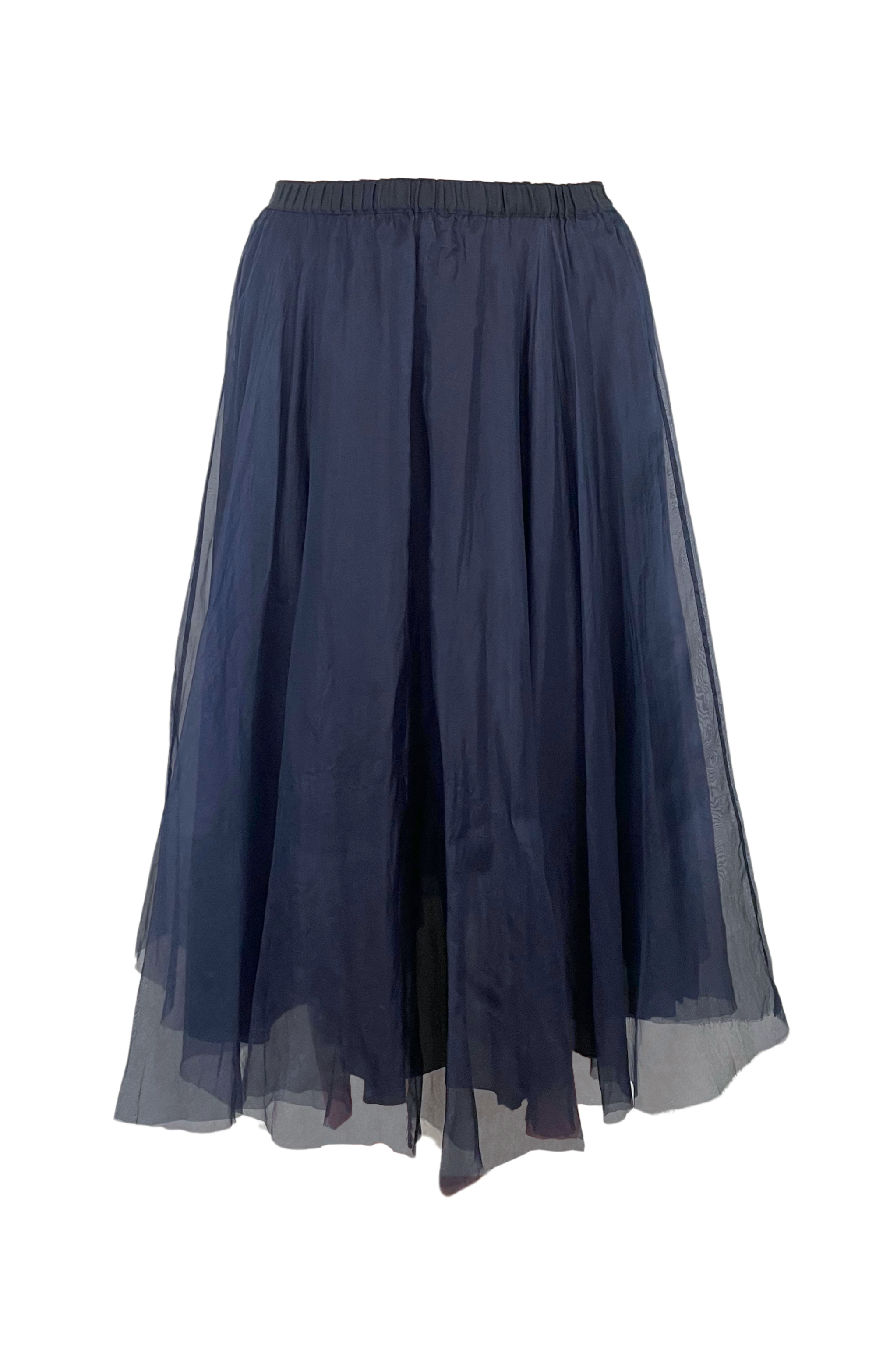 SKIRTS Organza Skirt in Navy Louiza Babouryan