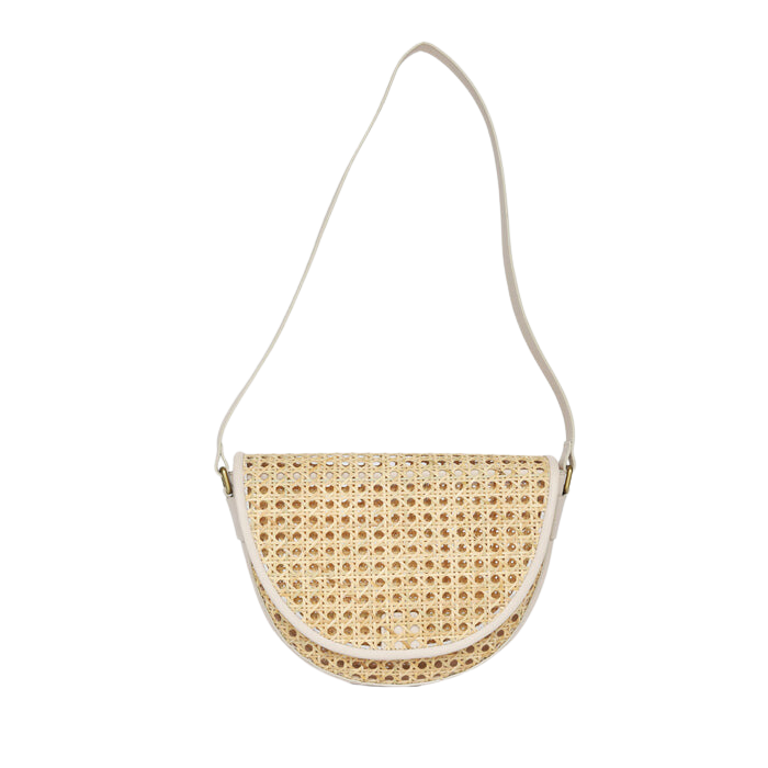 Handbags Bembien Luna Bag in Cream Rattan Bembien